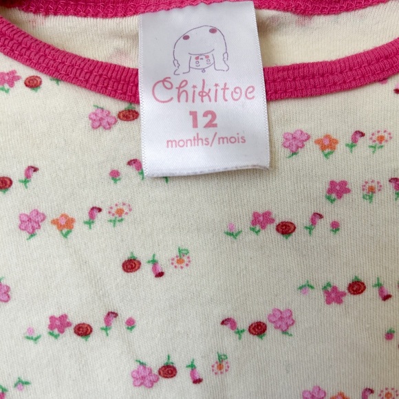 Vintage Chikitoe Strawberry Cream Onesie Undershirt Size 12 M - Picture 3 of 3